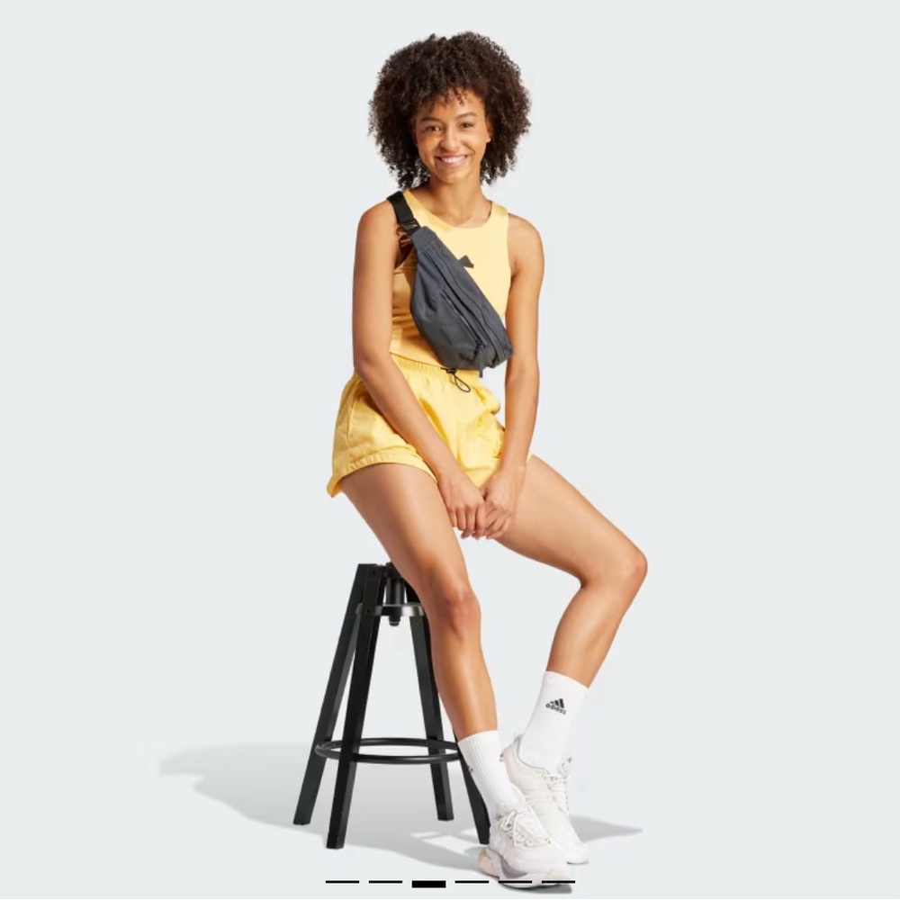 Adidas yellow cargo shorts